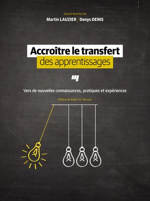 cover image of Accroître le transfert des apprentissages